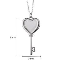 Sublimation blanks Photo Heart Key Necklace 