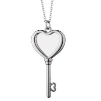 Sublimation blanks Photo Heart Key Necklace 