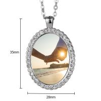 Sublimation Blanks Oval Diamond Necklace