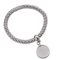 Sublimation Blank Corn Chain Silver Bracelet