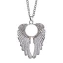 Sublimation Blank Snap on Angel Wings Necklace