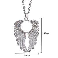 Sublimation Blank Snap on Angel Wings Necklace