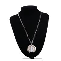 Sublimation Blank Metal Silver Sunflower Necklace