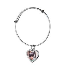 Sublimation Blank Metal Heart Bracelets