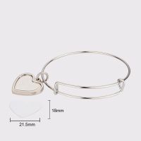 Sublimation Blank Metal Heart Bracelets