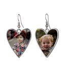 Sublimation Blank Metal Heart Earrings