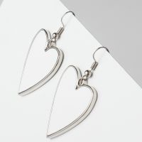 Sublimation Blank Metal Heart Earrings