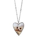Sublimation Blank Metal Heart Necklace