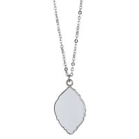 Sublimation Blank Metal Leaf Shape Necklace