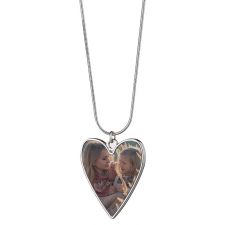 Sublimation Blank Metal Heart Shape Necklace