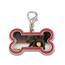 Sublimation Blanks Bone Shaped Metal Red Dog Tag