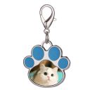 Sublimation Blanks Dog Paw Shaped Blue Metal Dog Tag