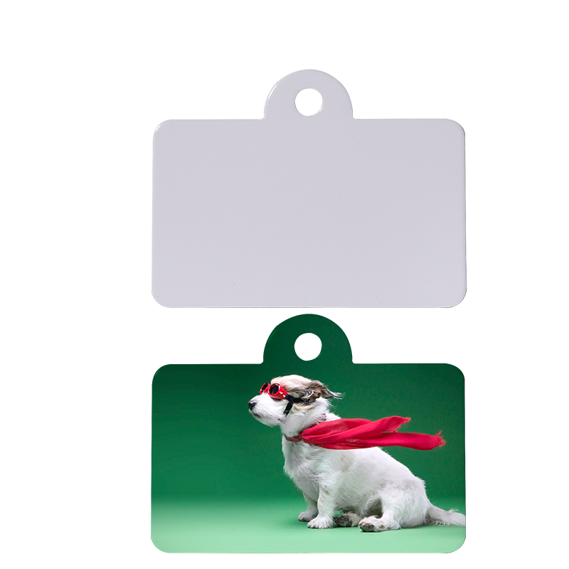 20PCS Sublimation Blank Dog Tag Paw Shape Sublimation Double Sided Dog Tags  with Key Ring MDF Heat Transfer Pet Tag Pendent