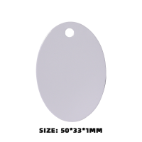 Sublimation Blanks Metal Oval Dog Tag