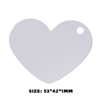 Sublimation Blanks Metal Heart Lover Dog Tag