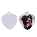 Sublimation Blanks Metal Heart Shape Dog Tag