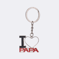 Sublimation Heart Shape I Love Papa Keychain