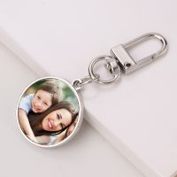 Sublimation Metal Silver Circle Keychain