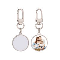 Sublimation Metal Silver Circle Keychain