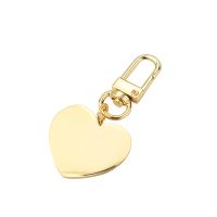 Sulimation Metal Golden Heart Shape Keychain