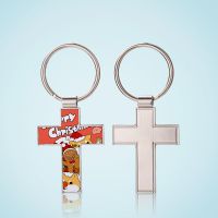 Sublimation Metal Cross Blank Keychain