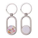 Sublimation Blank Metal Key Holder Movable Core  Keychain