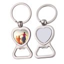 Sulimation Metal Heart Bottle Opener Keychain with Gift Box Packing