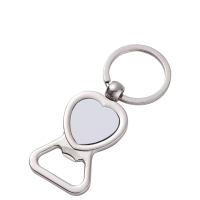 Sulimation Metal Heart Bottle Opener Keychain with Gift Box Packing