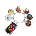 Sublimation Blank Metal Photo Keychains with 6 Round Tag