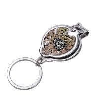 Sublimation Nail Clipper Keychain with Bottle Opener