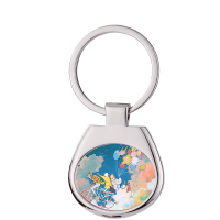 Sublimation Metal Blank Keychains with Box Package Round Tag