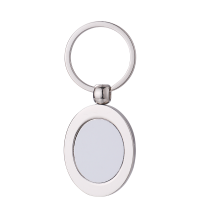 Sublimation Blank Oval Shape Metal Keychain with Box Package