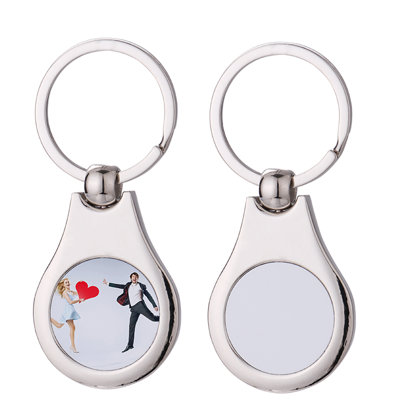 Sublimation Circle Shape Metal Keychain