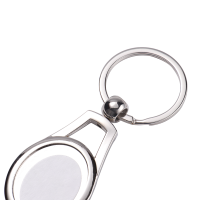 Sublimation Metal Blank Oval keychain With Gift Box Set