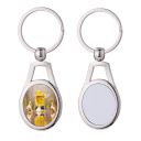Sublimation Metal Blank Oval keychain With Gift Box Set