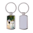 Sublimation Blank  Metal Keychain with Rectangular Printing