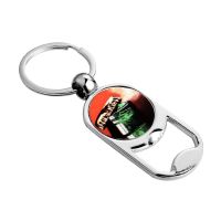 Sublimation Round Bottle Opener Keychain with Keyrings