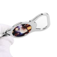 Sublimation Blank Round Bottle Opener Keychain with Aluminum Insert