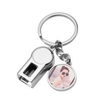 Sublimation Round Shape USB Charging Cable Keychain（black）