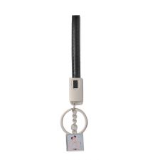 Sublimation Square Shape USB Charging Cable Keychain（black）