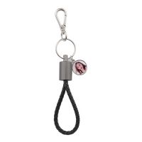 Sublimation Round Tag  Plastic Rope USB Keychain (Black)