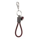 Sublimation Heart Tag Plastic Rope USB Keychain(Brown )