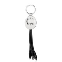 Sublimation Blank 3 In 1 Charging Cable Keychain with Bottle Opener