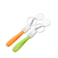 Sbulimation Blank USB Charging Cable Keychains with Drop Tag （green）