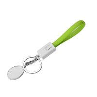 Sbulimation Blank USB Charging Cable Keychains with Drop Tag （green）