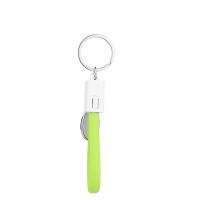 Sbulimation Blank USB Charging Cable Keychains with Drop Tag （green）