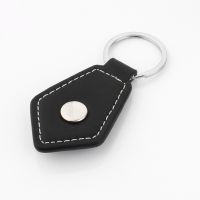 Sublimatio Cone shape Snap Button Leather Keychain (black)