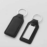 Sublimation Long Rectangle Blank Leather Keychains