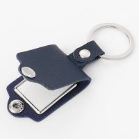 Sublimation Snap Button Leather Case Keychain(blue)