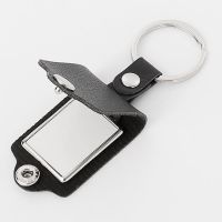 Sublimation Snap Button Leather Case Keychain(blue)